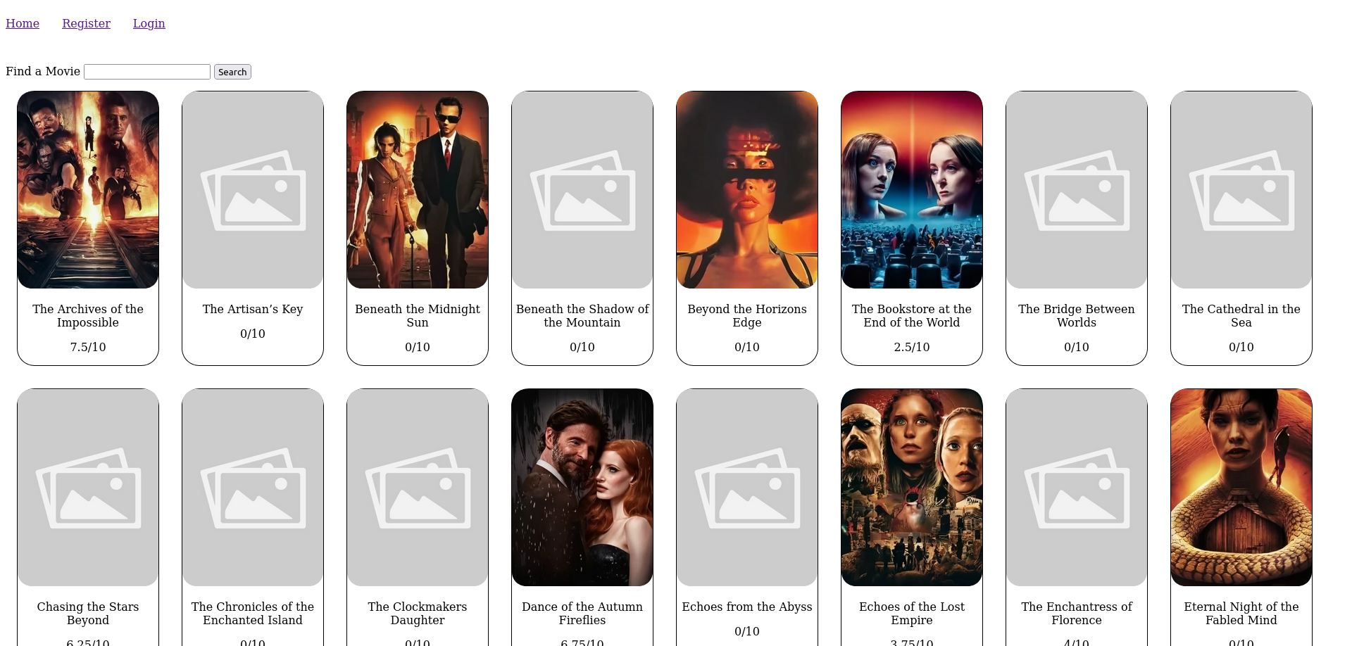 Movie database home image